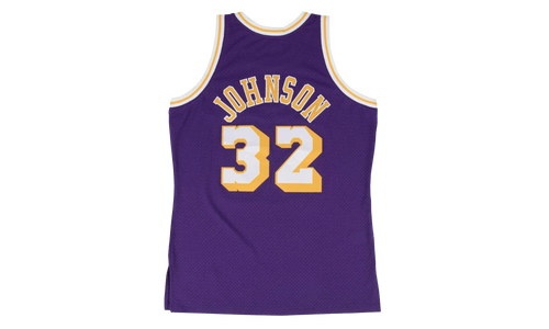 NBA Magic Johnson Swingman Road Jersey "1984 Los Angeles Lakers - Purple" SMJYGS18176 LALPURP84EJH
