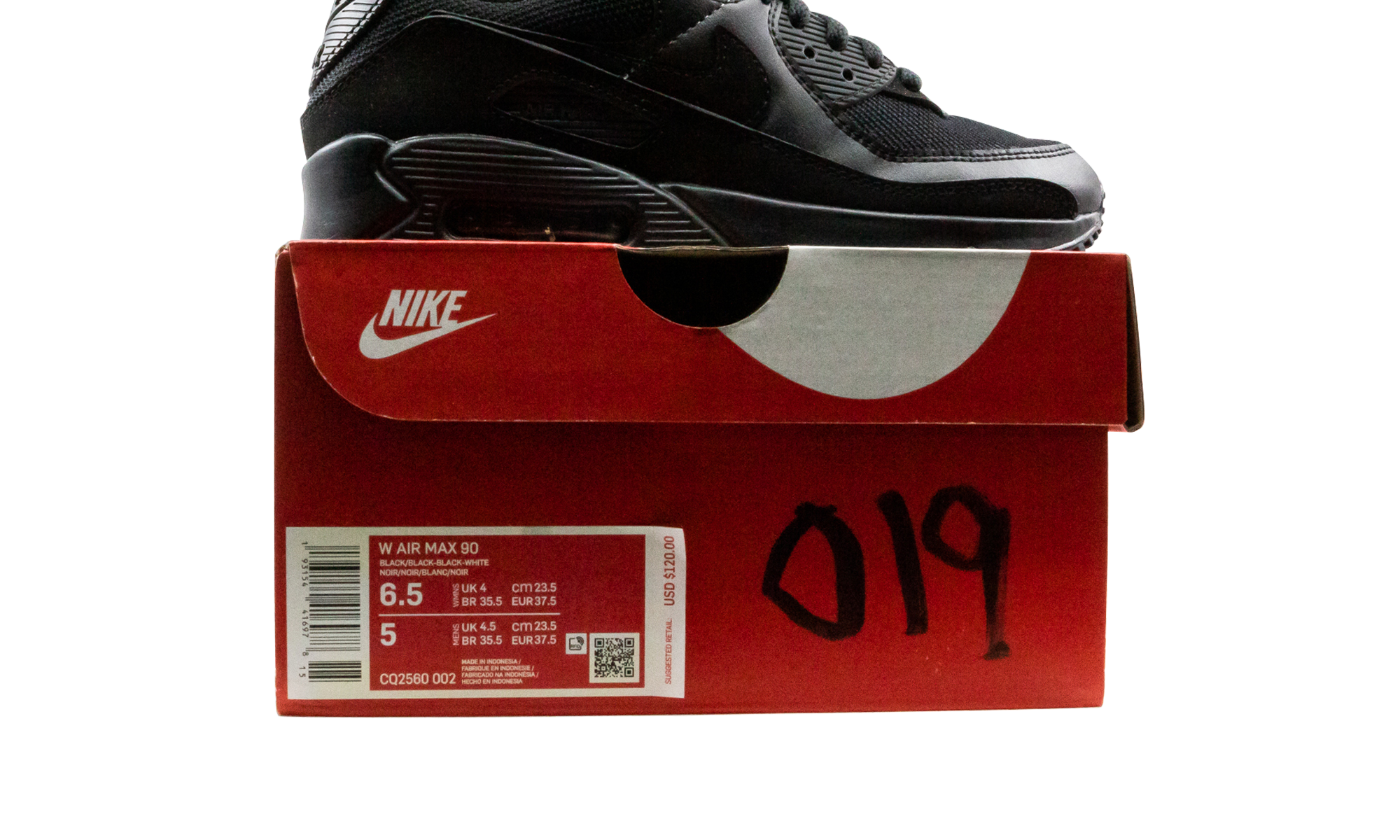 AIR MAX 90 WMNS"Triple Black" CQ2560 002