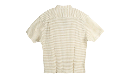 Crinkled Check Short Sleeve Shirt "TAN" 1110371 TANN